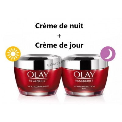 Olay Regenerist Crème micro-sculptante, hydratante anti-âge 50ml - NUIT/JOUR3
