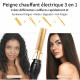 Peigne Electrique Chauffant Lissant à Chaud Lisseur de cheveux17