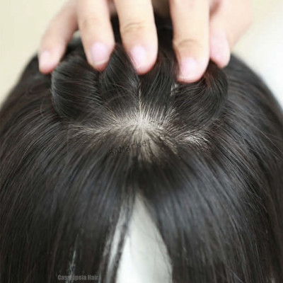 Postiche - Perruque de haute qualité - cheveux naturels Asie3