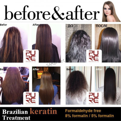 Traitement Kératine brésilien 300ml + Shampoing Kératine 1000ml Soins pour cheveux endommagés3