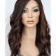 Perruque pour femme cheveux longs look réel et naturels bruns foncés 10