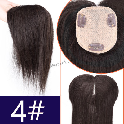 Cheveux synthétiques extensions pour femmes postiche dentelle brune blonde châtain 30cm4