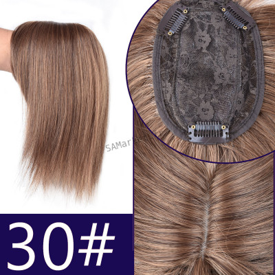 Cheveux synthétiques extensions pour femmes postiche dentelle brune blonde châtain 30cm8