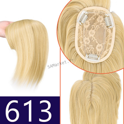 Cheveux synthétiques extensions pour femmes postiche dentelle brune blonde châtain 30cm7