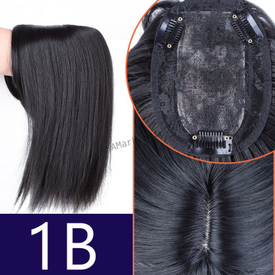 Cheveux synthétiques extensions pour femmes postiche dentelle brune blonde châtain 30cm13