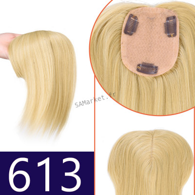 Cheveux synthétiques extensions pour femmes postiche dentelle brune blonde châtain 30cm17