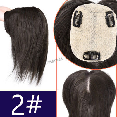 Cheveux synthétiques extensions pour femmes postiche dentelle brune blonde châtain 30cm5