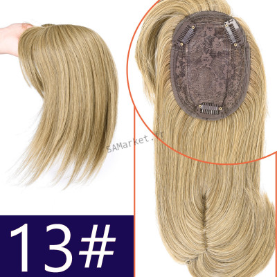 Cheveux synthétiques extensions pour femmes postiche dentelle brune blonde châtain 30cm9