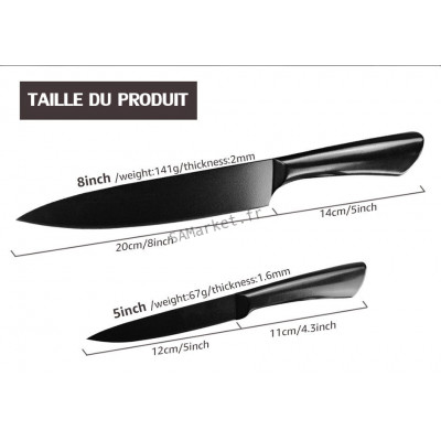 Couteau de cuisine antiadhésif acier inoxydable couteau utilitaire ou couteau de Chef4