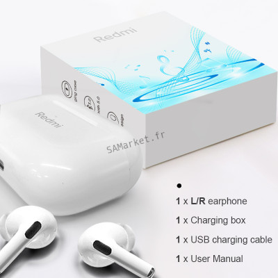 Oreillettes écouteurs Xiaomi Redmi sans fil Bluetooth 5.0 commande tactile stéréo étanches3