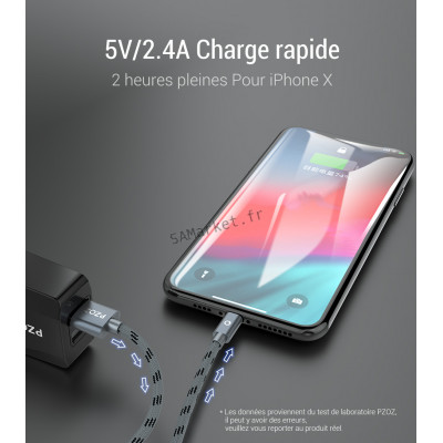 Chargeur Câble de Recharge Rapide USB Pour iPhone 14 13 12 11 10 PRO MAX XS XR X SE 2 8 7 6Plus 6S 5S iPad Air Mini 412