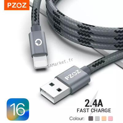 Chargeur Câble de Recharge Rapide USB Pour iPhone 14 13 12 11 10 PRO MAX XS XR X SE 2 8 7 6Plus 6S 5S iPad Air Mini 42