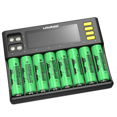 Chargeur Tout Type de Batterie 8 Emplacement 3.7V Li-ion NiMH 1.2V 9V Li-FePO4 3.2V IMR 3.8V 9V pour 18650 26650 21700 26700 AA AAA4