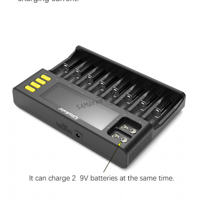 Chargeur Tout Type de Batterie 8 Emplacement 3.7V Li-ion NiMH 1.2V 9V Li-FePO4 3.2V IMR 3.8V 9V pour 18650 26650 21700 26700 AA AAA6