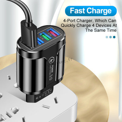 Chargeur rapide de voyage 3.1A avec 4 Ports USB5