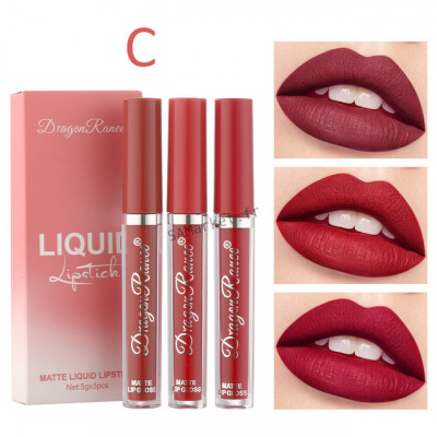 Paquet de 6 Rouge à Lèvres Longue durée Lipstick Liquide Ultra Mat Velours Brillant15
