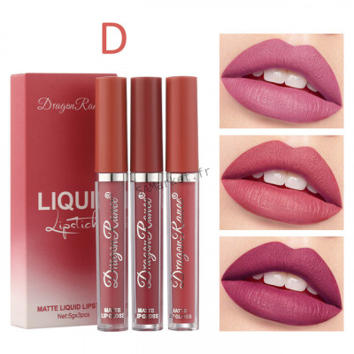 Paquet de 6 Rouge à Lèvres Longue durée Lipstick Liquide Ultra Mat Velours Brillant16