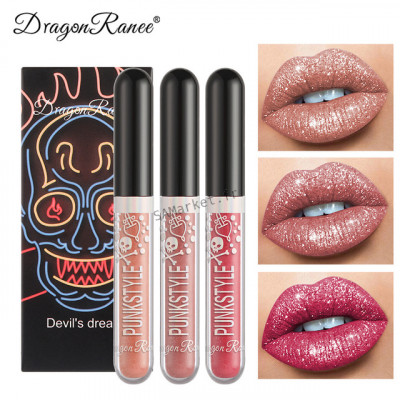 Paquet de 6 Rouge à Lèvres Longue durée Lipstick Liquide Ultra Mat Velours Brillant10