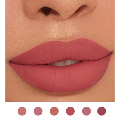 Paquet de 6 Rouge à Lèvres Longue durée Lipstick Liquide Ultra Mat Velours Brillant7