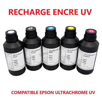 Encre UV Compatible Imprimante Epson UltraChrome L800 L805 L1800 R290 R330 1390 1400 1410 - 500ML2