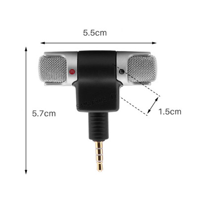 Petit Microphone Stéréo 3.5mm Pour Ordinateur Portable Téléphone6