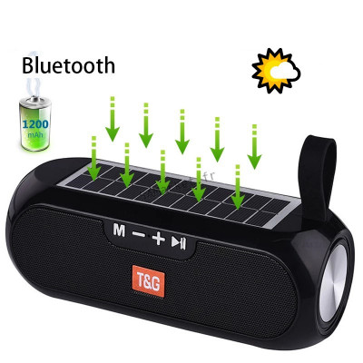 Haut-Parleur Bluetooth Avec Panneau Solaire Étanche Pour Recharge Automatique Usb Auxiliaire Radio Fm Carte TF2