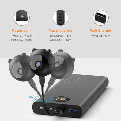 Mini Caméra Surveillance Wifi Sans Fil Discrète HD Avec Vision Nuit Nocturne9