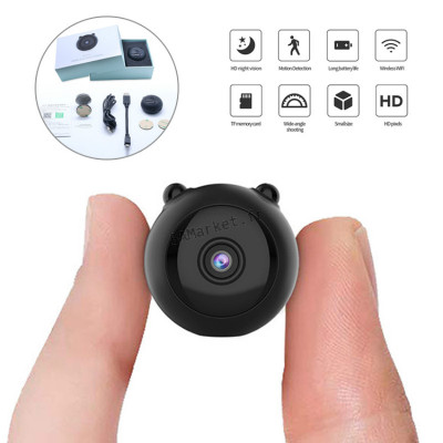 Mini Caméra Surveillance Wifi Sans Fil Discrète HD Avec Vision Nuit Nocturne2