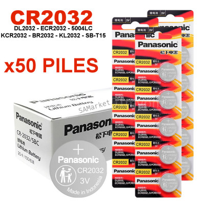 Lot De Piles Panasonic CR2032 Originale Boutons 3V - 50/100/200/5005