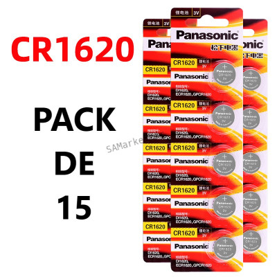 Pack de 10 Piles CR1620 1.5V Panasonic2