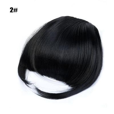 Frange courte droite Extension de cheveux naturels synthétiques avec Clip15