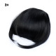 Frange courte droite Extension de cheveux naturels synthétiques avec Clip40