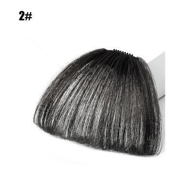 Frange courte droite Extension de cheveux naturels synthétiques avec Clip6