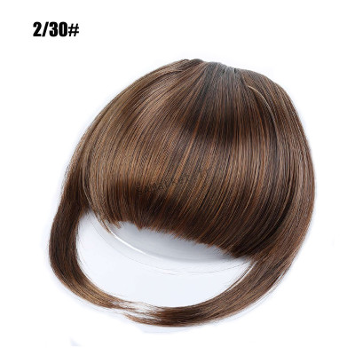 Frange courte droite Extension de cheveux naturels synthétiques avec Clip22