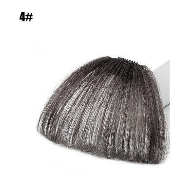 Frange courte droite Extension de cheveux naturels synthétiques avec Clip8
