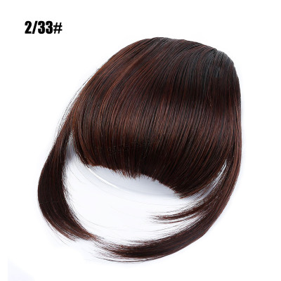 Frange courte droite Extension de cheveux naturels synthétiques avec Clip26