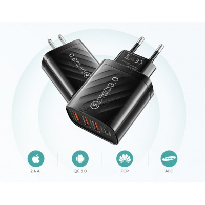 Chargeur USB 48W Charge rapide 4 port Multiprise Smartphones Samsung Xiaomi Huawei7