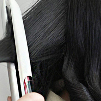 Lisseur de cheveux type professionnel 2-en-1 à ions négatifs 4 vitesses de température de chauffe bouclage rapide des cheveux5