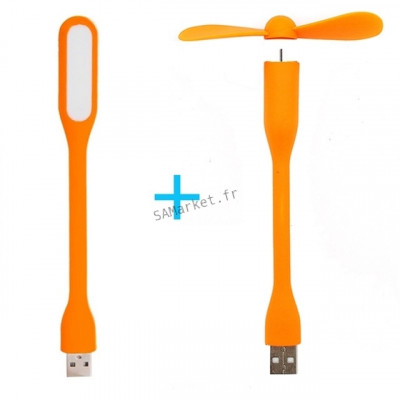 Mini ventilateur USB Portable Pliable avec lampe LED Flexible10