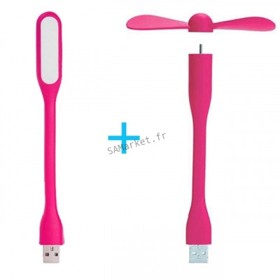 Mini ventilateur USB Portable Pliable avec lampe LED Flexible6