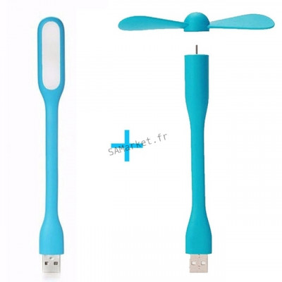 Mini ventilateur USB Portable Pliable avec lampe LED Flexible8