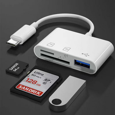 Adaptateur de Type C TF CF SD lecteur de carte mémoire graveur Compact Flash USB-C USB Type-C2