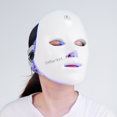 Masque électronique de lifting visage avec 7 mode de photothérapie photons rajeunissement de la peau anti-acné suppression des rides masque de soins pour la peau éclaircissant7