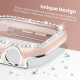 Coque de protection Apple Watch avec verre anti-choc quartz strass brillant46