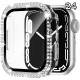Coque de protection Apple Watch avec verre anti-choc quartz strass brillant74