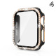 Coque de protection Apple Watch avec verre anti-choc quartz strass brillant54