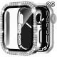 Coque de protection Apple Watch avec verre anti-choc quartz strass brillant75