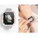 Coque de protection Apple Watch avec verre anti-choc quartz strass brillant48
