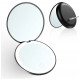 Double miroir de maquillage pliable rond lumineux de poche sac rechargeable grossissement 10x15