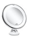Miroir de Maquillage lumineux avec écran tactile rechargeable grossissement du visage x10 avec ventouse pour accroche support mural 11